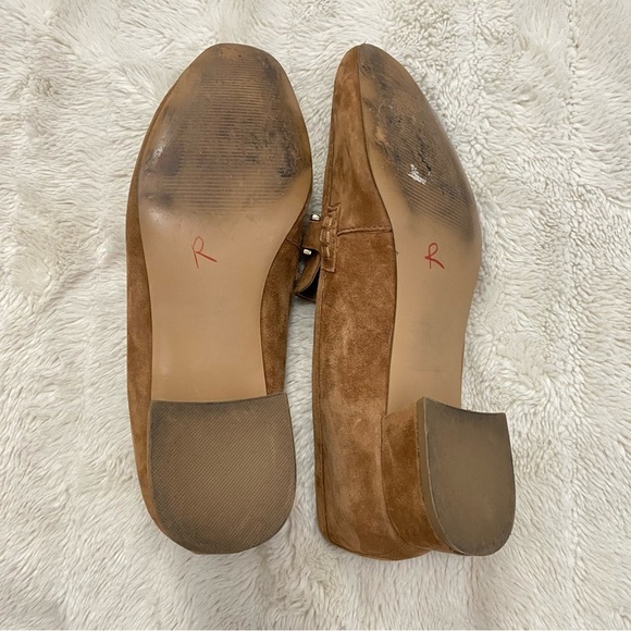 Steve Madden Hartlyn Block Heel Tan Leather Suede Bit Loafers Size 8.5 - Picture 12 of 15